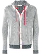 Pierre Balmain - Striped Hooded Jacket - Men - Cotton - 52, White, Cotton