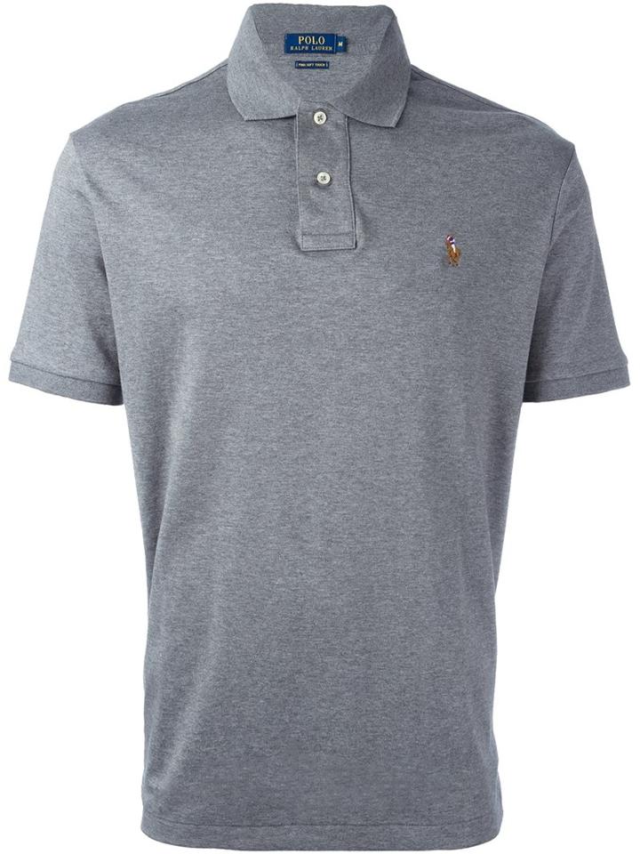 Polo Ralph Lauren Logo Polo Shirt, Men's, Size: Xxl, Grey, Cotton