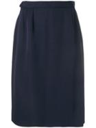 Yves Saint Laurent Pre-owned 1980's Straight Skirt - Blue