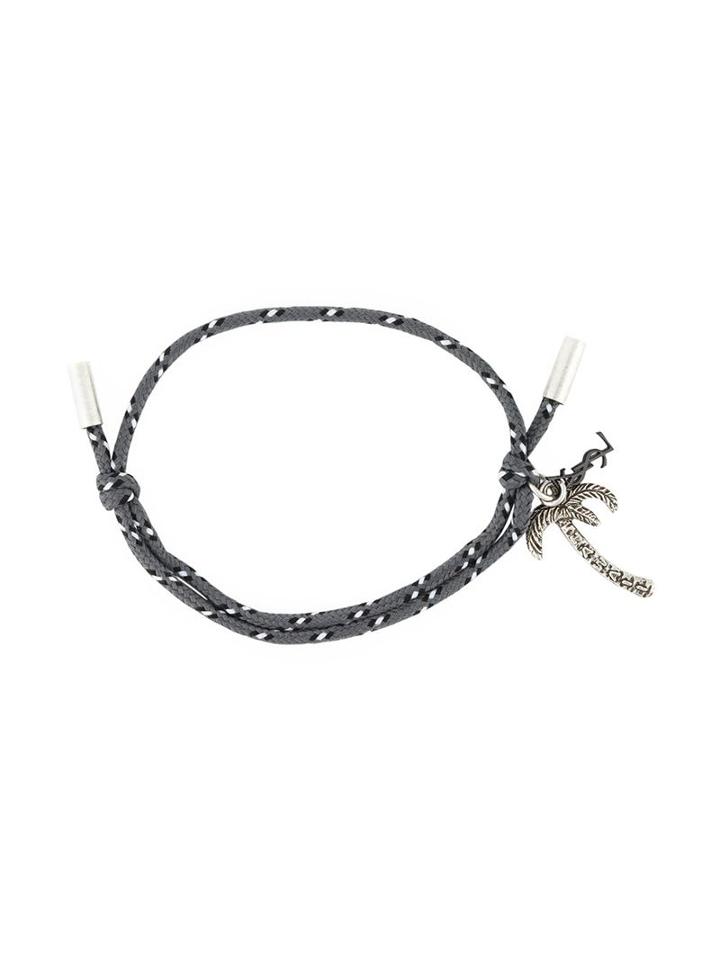 Saint Laurent Braided Bracelet, Men's, Grey