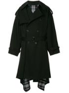Juun.j Oversized Trench Coat - Black