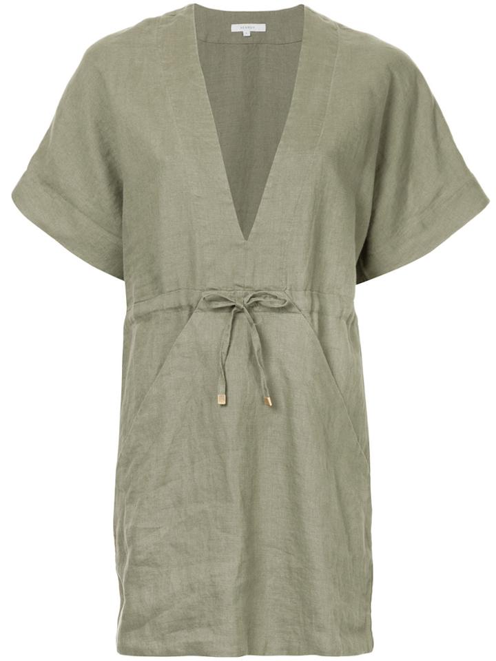 Venroy V-neck Relaxed Dress - Green