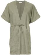 Venroy V-neck Relaxed Dress - Green