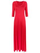 Lygia & Nanny V-neck Long Evening Dress - Red