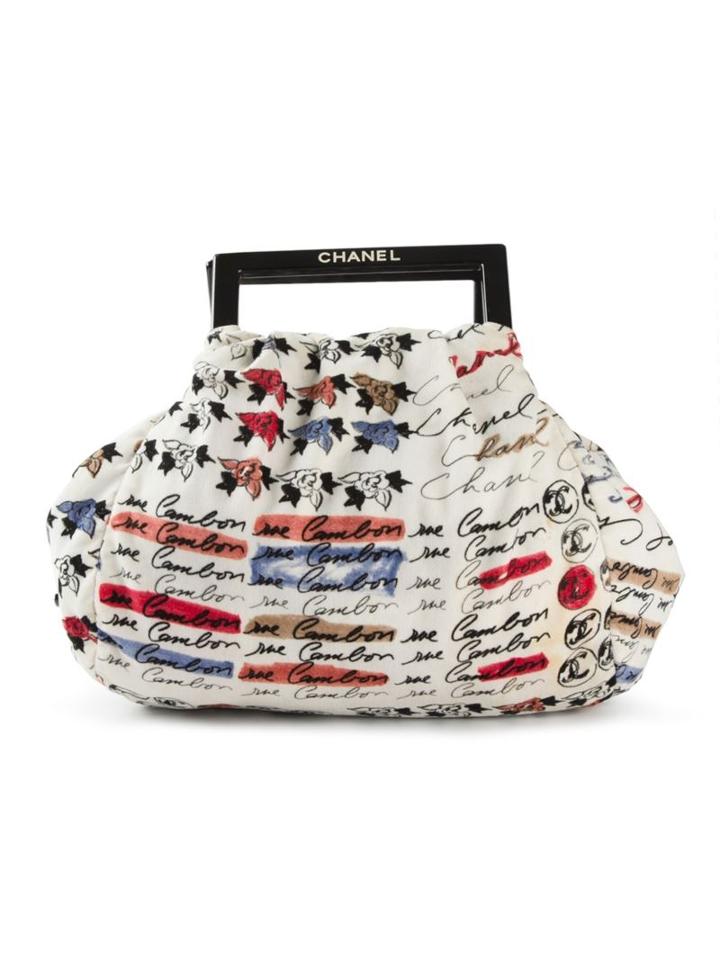 Chanel Velvet Logo Printed Tote