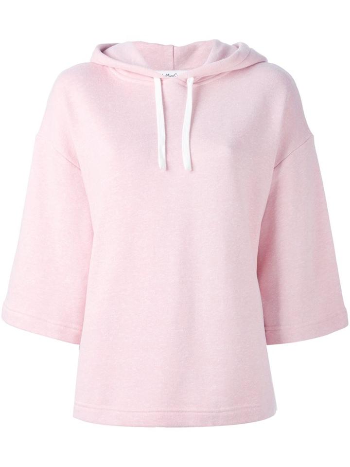Ymc Wide Sleeve Hoodie, Women's, Size: Small, Pink/purple, Cotton/polyester/viscose