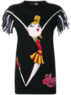 Love Moschino Black Tassel Cartoon T-shirt