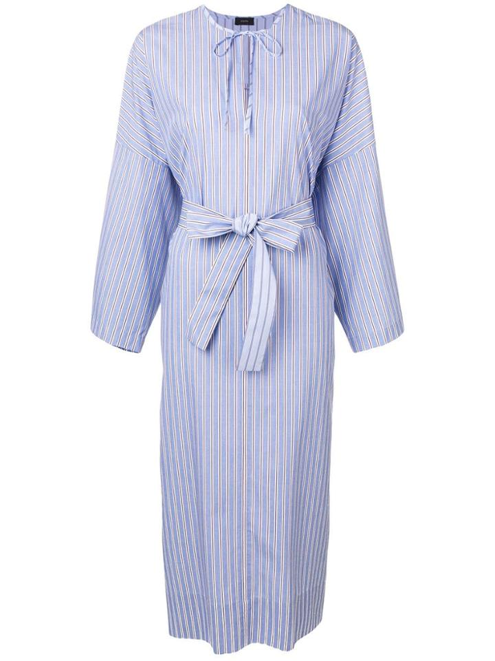 Joseph Belted Poplin Dress - Blue