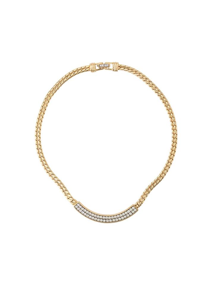 Susan Caplan Vintage 1980's Articulated Chain Necklace - Gold