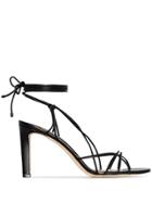 Jimmy Choo Tao 85 Leather Strappy Sandals - Black