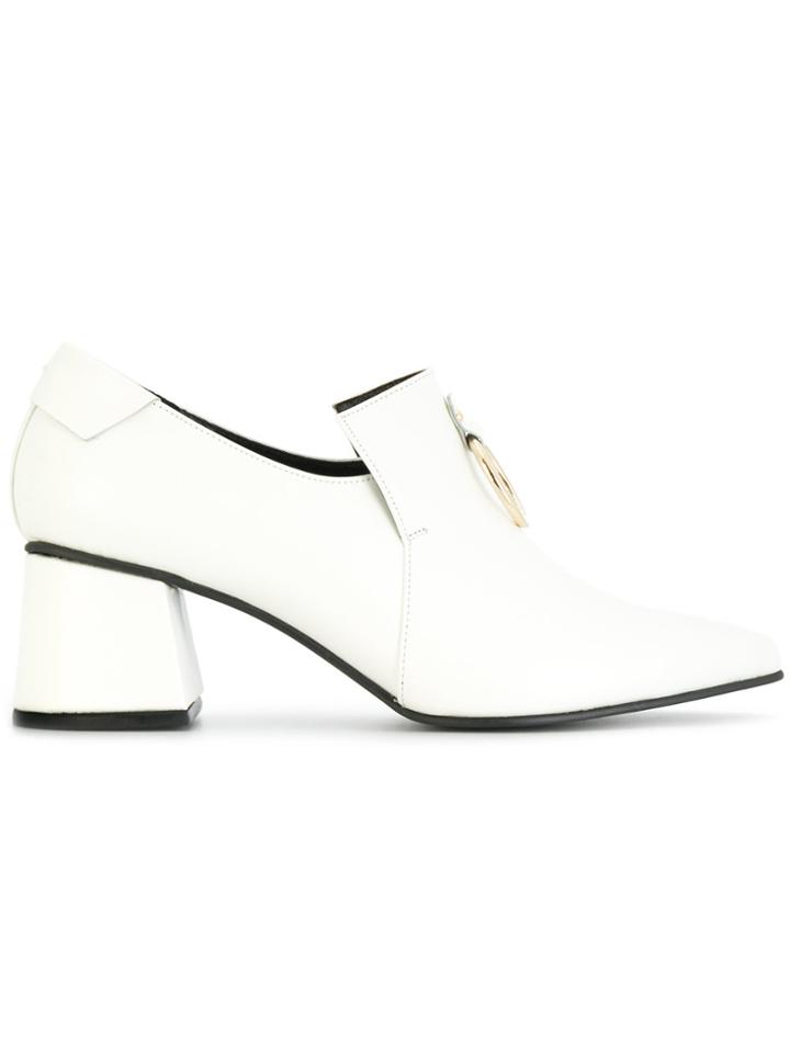 Reike Nen Chunky Heel Ring Loafers - White