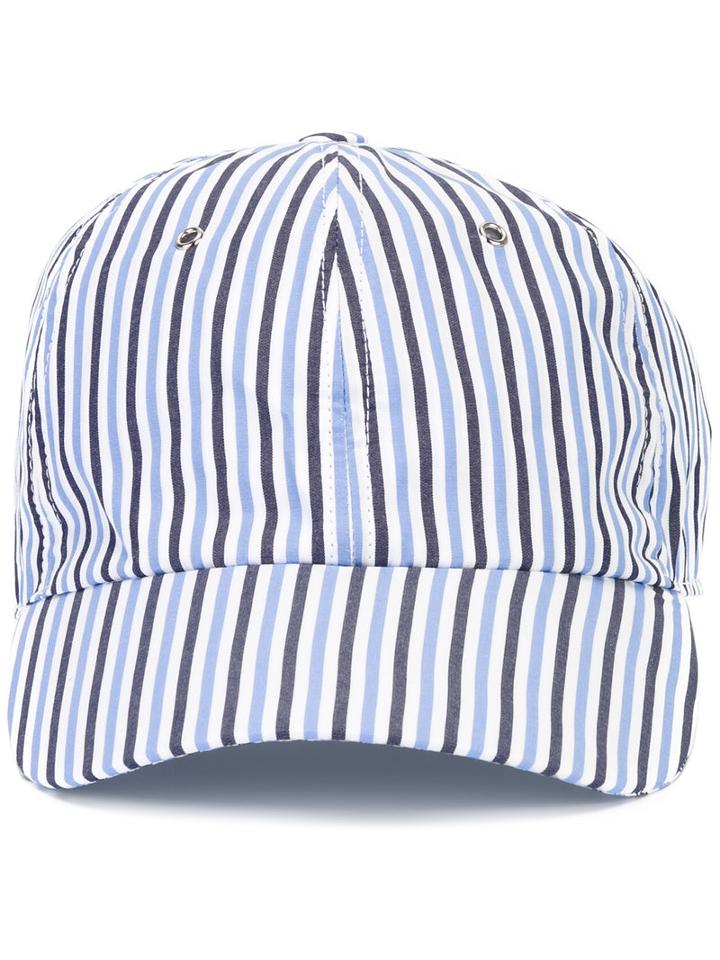 Sunnei Striped Cap, Men's, Blue, Cotton