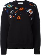 Victoria Victoria Beckham Flower Jumper, Women's, Size: 8, Black, Nylon