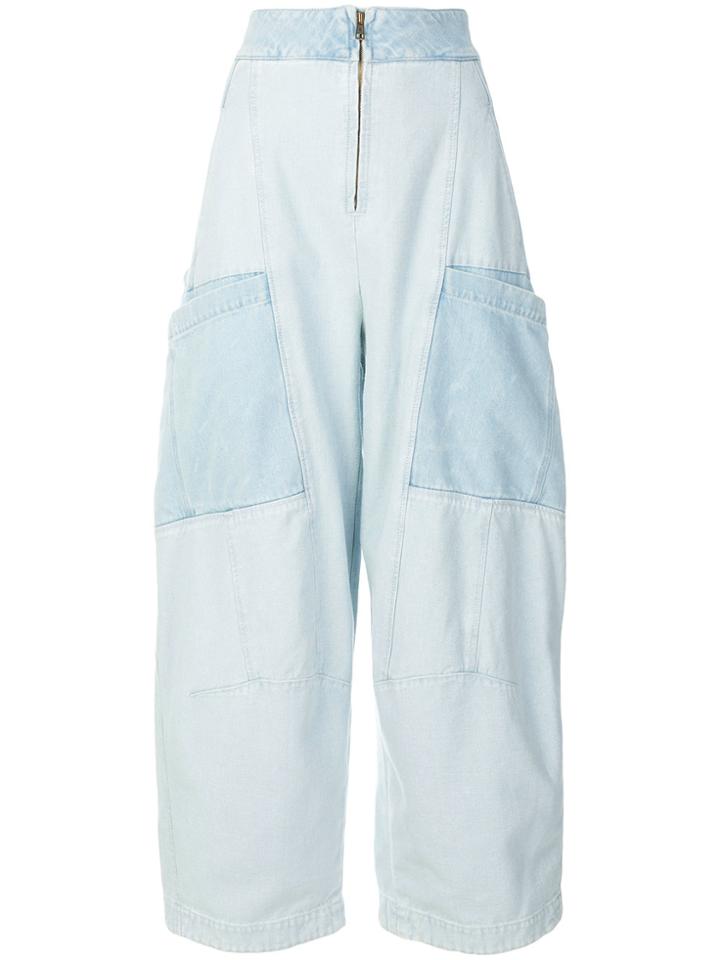 Chloé Wide Leg Pocket Trousers - Blue