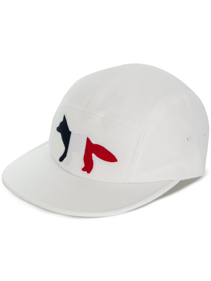Maison Kitsuné Fox Embroidered Cap - White