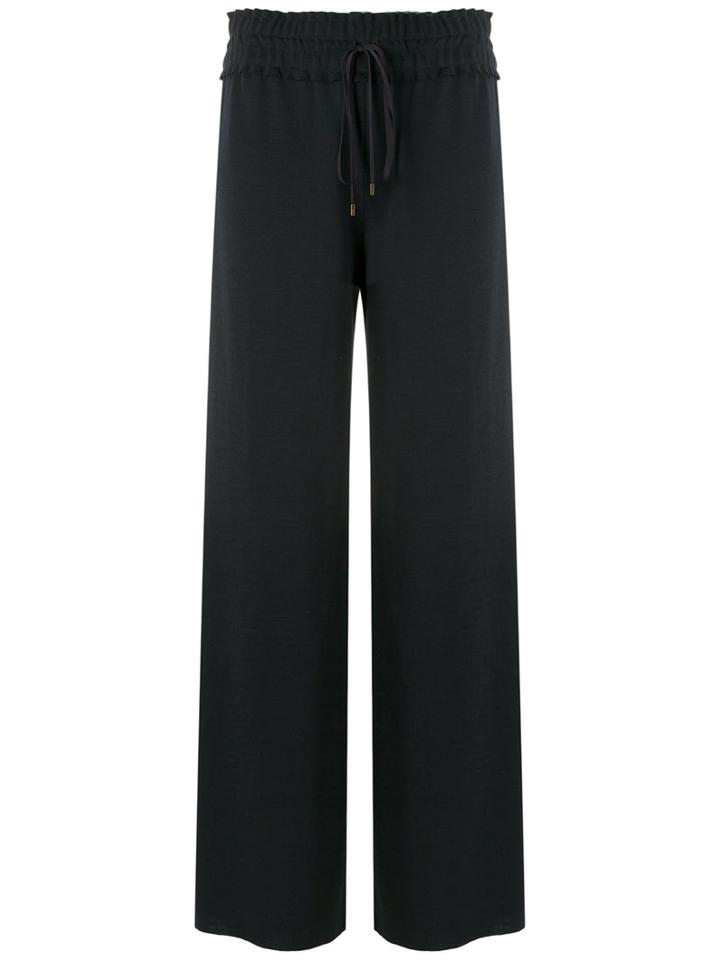 Talie Nk Wide Leg Trousers, Women's, Size: 42, Black, Wool