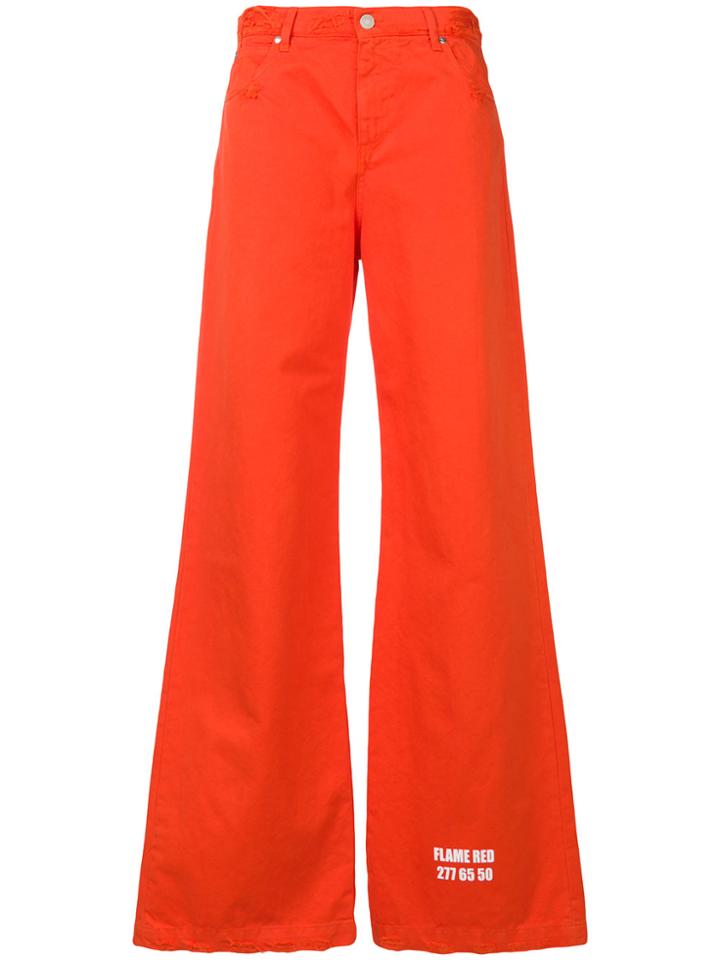 Msgm Chromotherapy Detail Trousers - Red