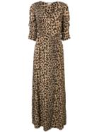 P.a.r.o.s.h. Leopard Print Wrap Dress - Brown