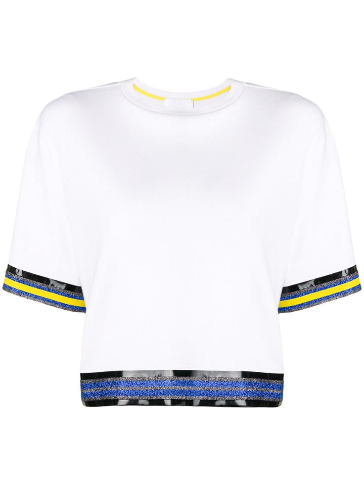 No Ka' Oi Contrast Trim T-shirt - White