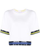 No Ka' Oi Contrast Trim T-shirt - White
