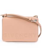 Givenchy Logo Embossed Crossbody Bag, Women's, Pink/purple, Leather