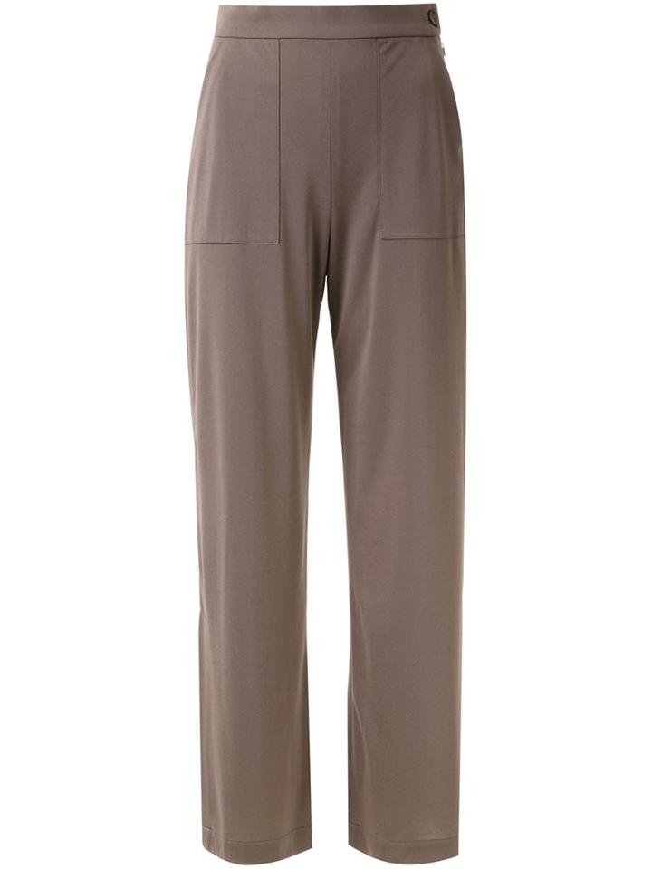 Pearl Flared Trousers, Women's, Grey, Polyester/triacetate