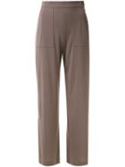 Pearl Flared Trousers, Women's, Grey, Polyester/triacetate