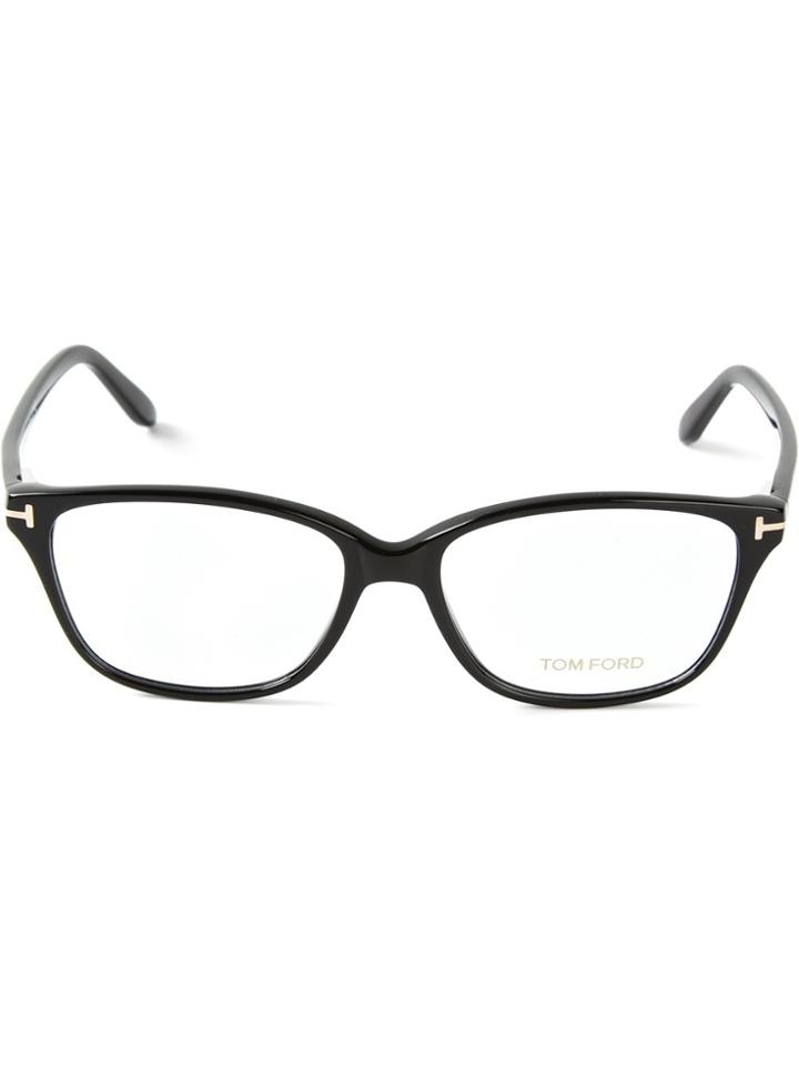 Tom Ford Eyewear Rectangle Frame Glasses - Black