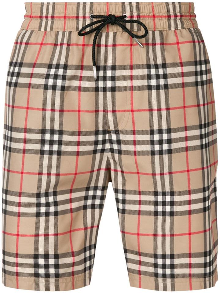 Burberry Check Swim Shorts - Brown
