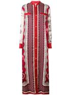 F.r.s For Restless Sleepers Printed Satin Maxi Dress - Red