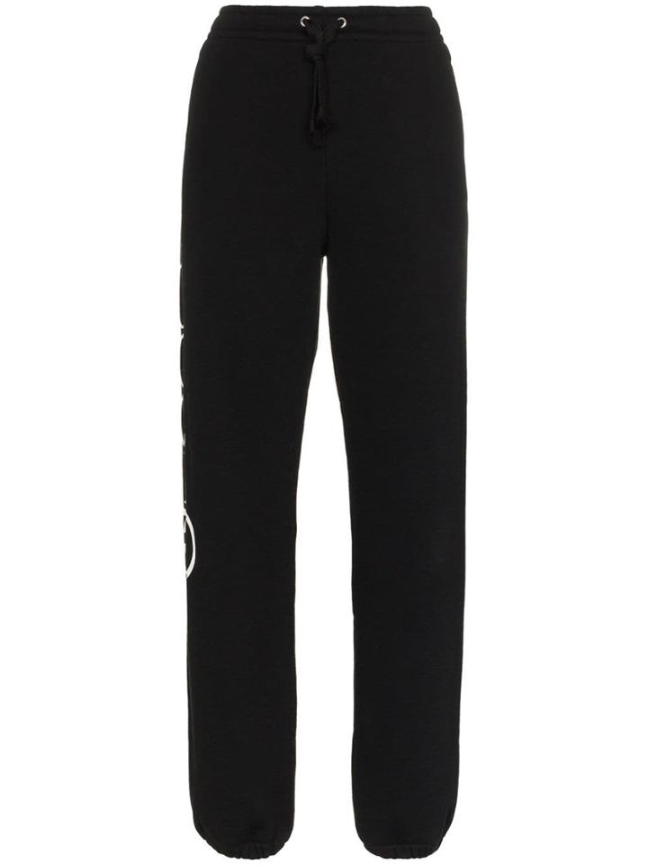 Gucci Large Logo Print Track Pants - Black
