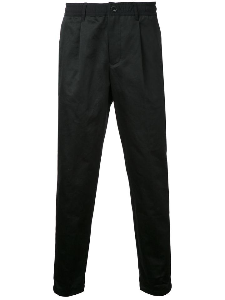 Estnation - Tapered Cropped Trousers - Men - Cotton - S, Black, Cotton