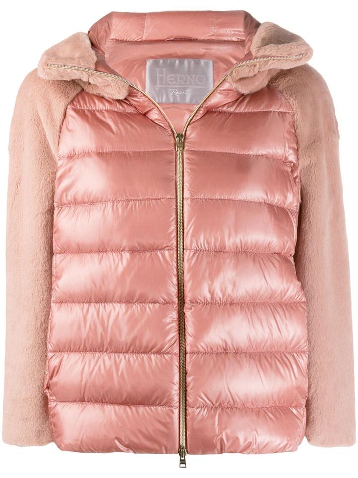 Herno Hooded Puffer Jacket - Pink