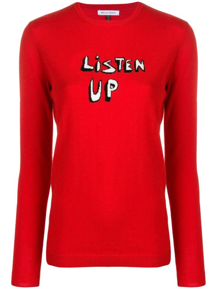 Bella Freud Listen Up Jumper - Red