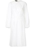 Rochas Gathered Waist Dress - White