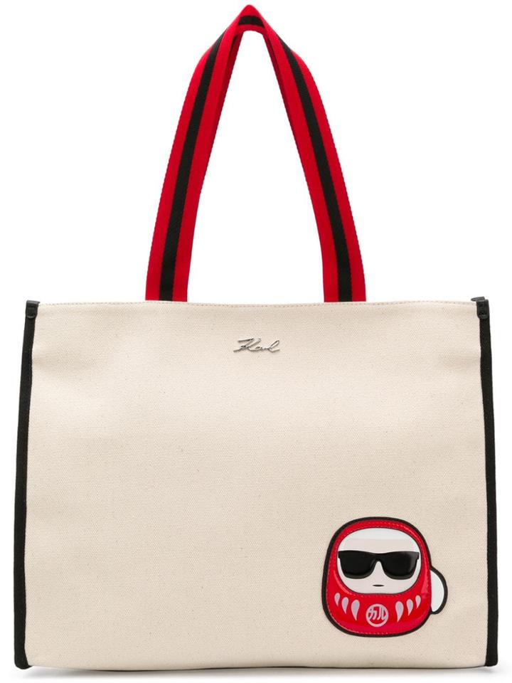 Karl Lagerfeld Ikonik Tote Bag - Neutrals