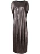 Unconditional - Shift Metallic Dress - Women - Rayon - M, Grey, Rayon