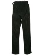 Takahiromiyashita The Soloist Striped Straight-leg Trousers - Black