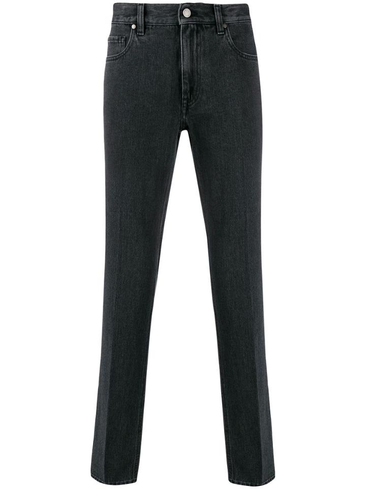Z Zegna Mid-rise Straight Leg Jeans - Black