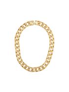 Susan Caplan Vintage 1990 Textured Chain Necklace - Gold
