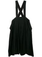 Comme Des Garçons Comme Des Garçons Pleated Braces Midi Skirt - Black