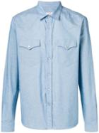 Ami Paris Snap Buttons Shirt - Blue