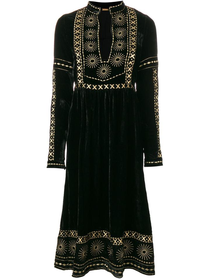 Dodo Bar Or Embroidered Midi Dress - Black