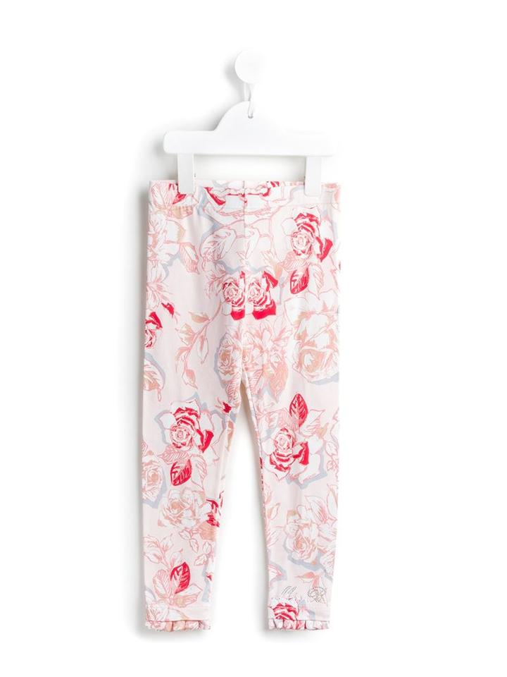Miss Blumarine Rose Print Trousers, Girl's, Size: 12 Yrs, Pink/purple
