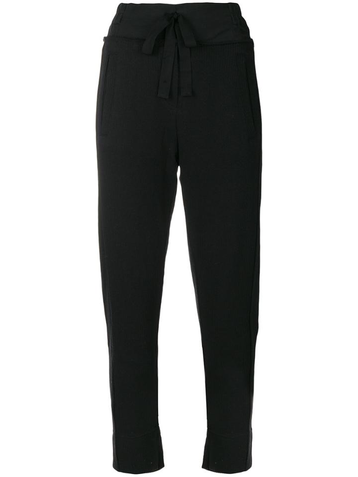 Ann Demeulemeester Blanche High Waisted Trousers - Black