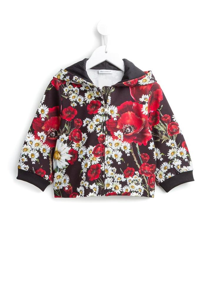 Dolce & Gabbana Kids Poppy And Daisy Print Hoodie, Girl's, Size: 8 Yrs