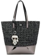 Karl Lagerfeld Karl In Space Tweed Shopper - Metallic