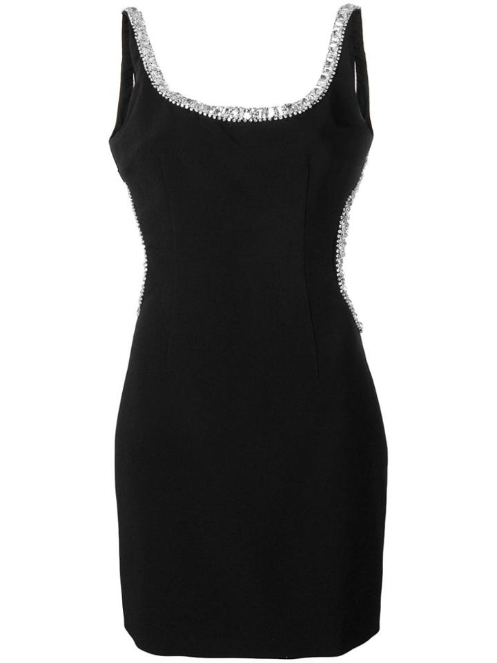 Alessandra Rich Embellished Body Con Dress - Black