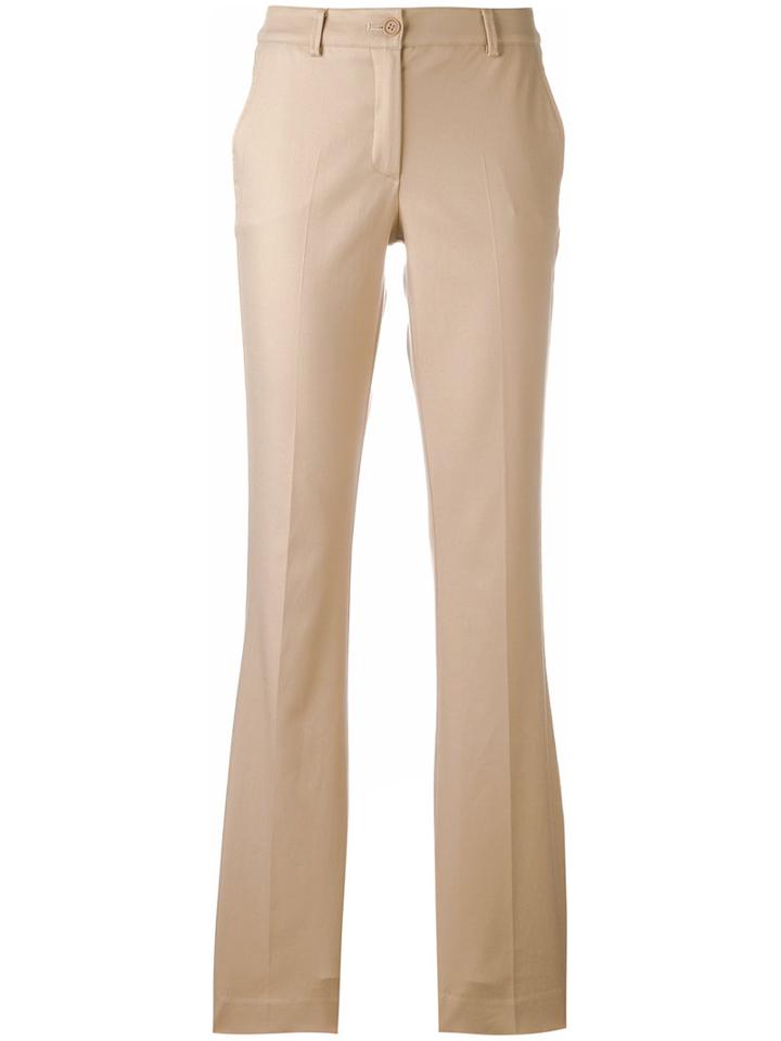 P.a.r.o.s.h. Candela Flared Trousers, Women's, Size: Medium, Nude/neutrals, Cotton/spandex/elastane