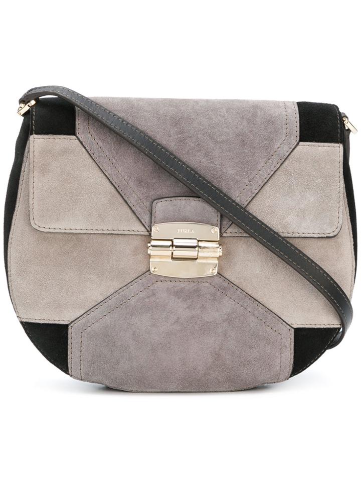Furla Club Patchwork Shoulder Bag - Grey